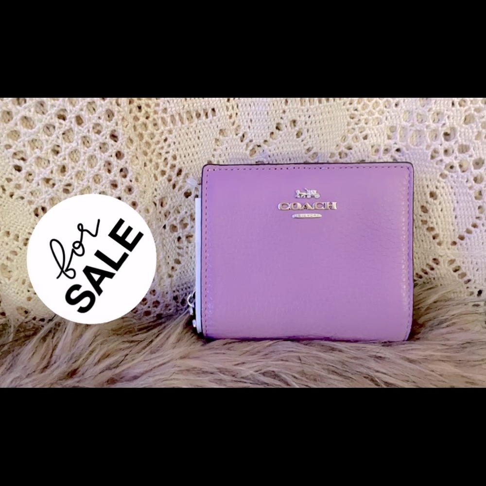 Coach Pebble Leather Snap Wallet Style No. C2862 Violet Orchid.
